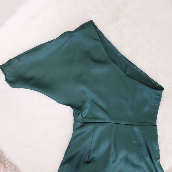 Cupshe Emerald Green Ramla Sheath One-Shoulder Dress Size Small NWT - Picture 9 of 9